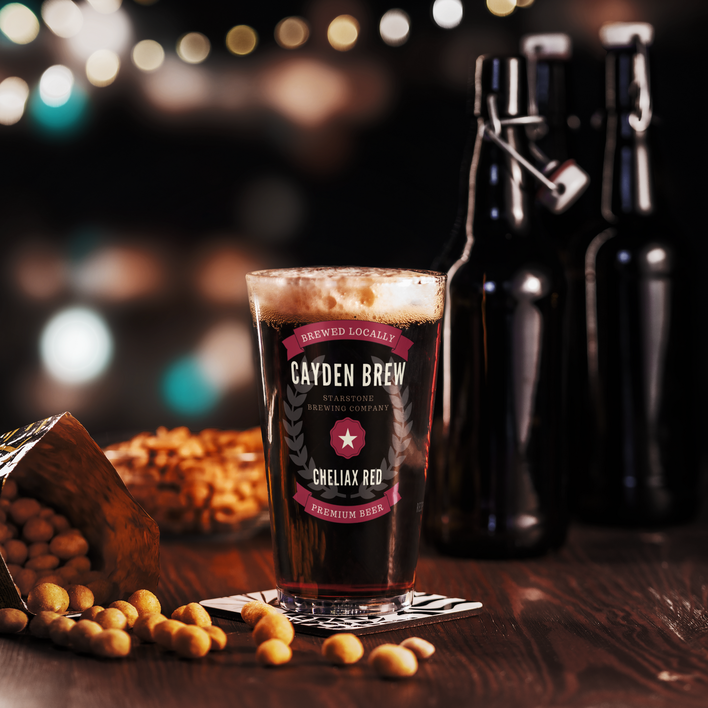 Cayden Brew's Cheliax Red Pint Glass