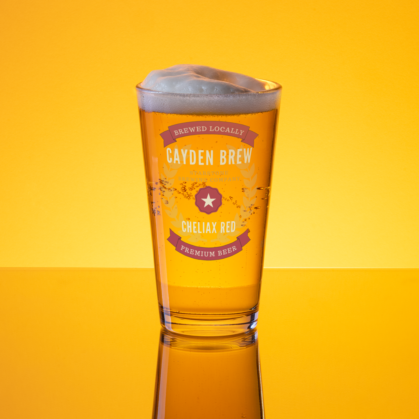 Cayden Brew's Cheliax Red Pint Glass